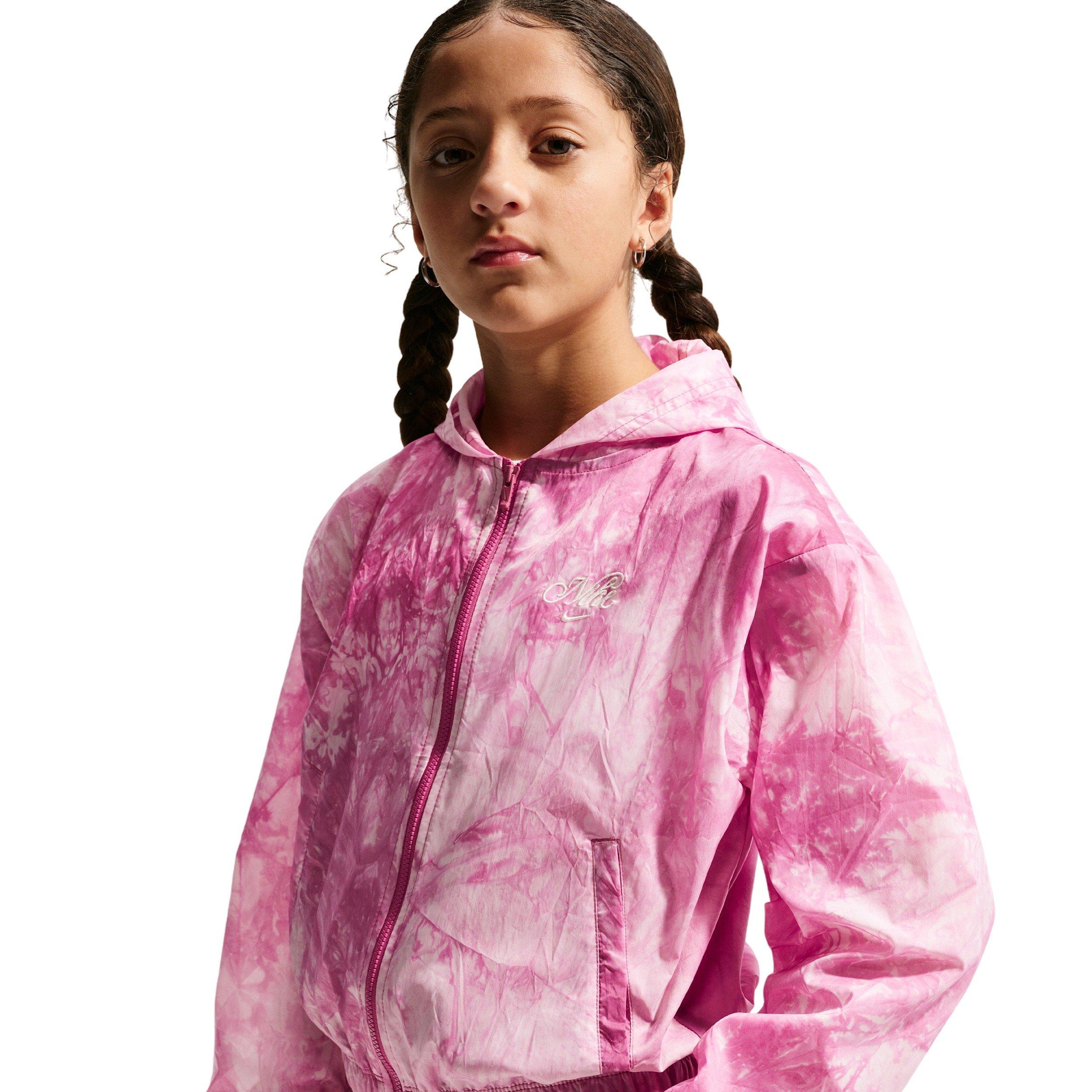Nike Big Girls' Sportswear Club Woven Track Jacket - Pink - PINK